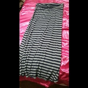 Size small striped maxi skirt